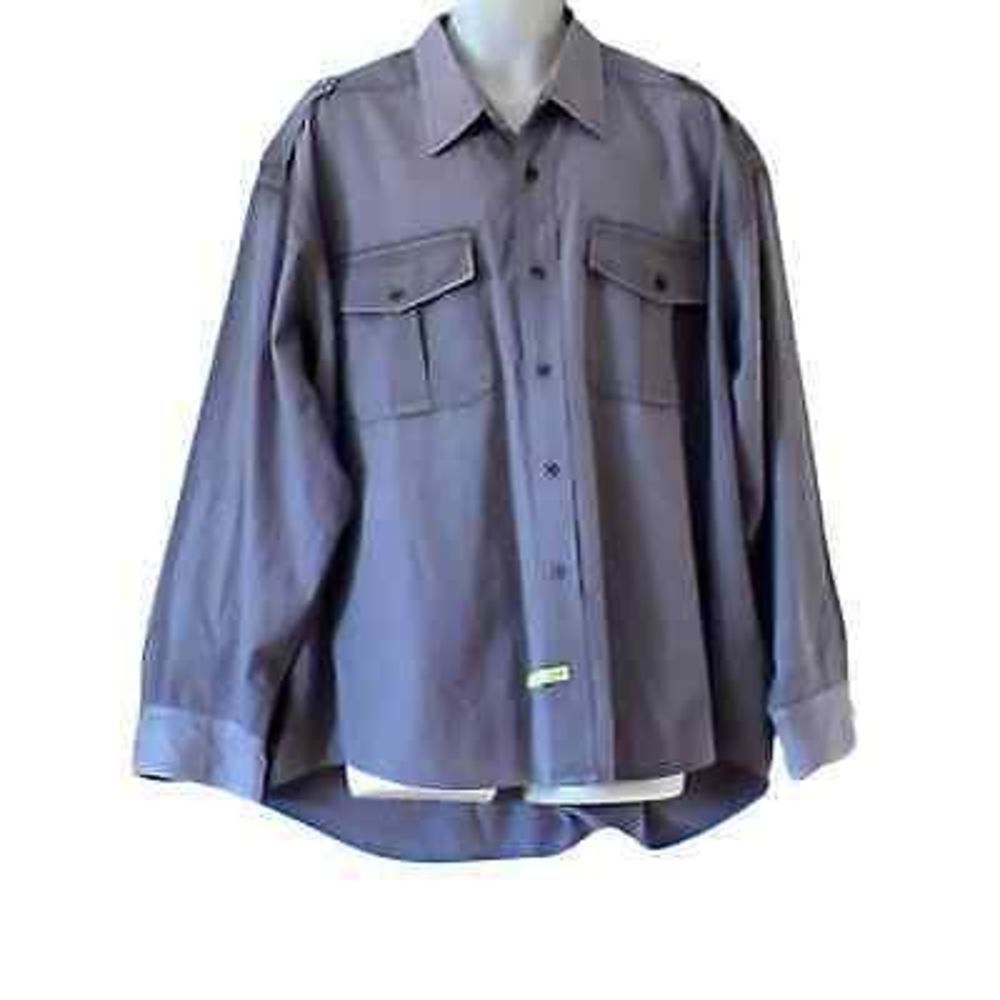 Cabela's Outdoor Gear Mens LS Button Front‎ Shirt Gray Green Variegated 2XL READ